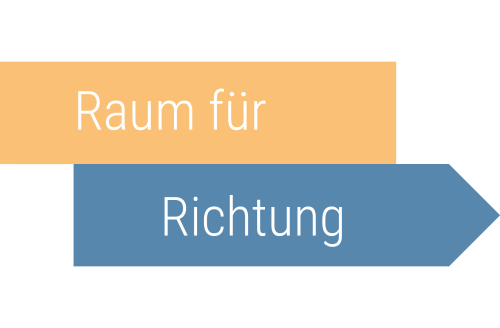 Banner mit Aufschrift: Raum für Richtung